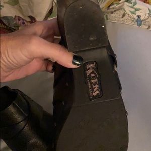 Black comfort clogs.  Korkease brand